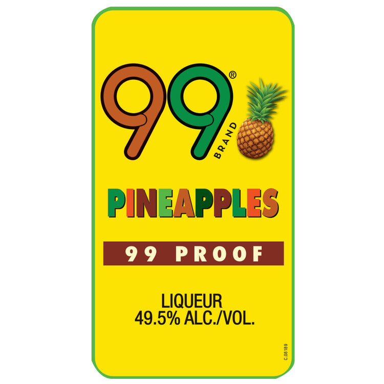 99 Brand Pineapple Schnapps 99 - 375ML - Front Label