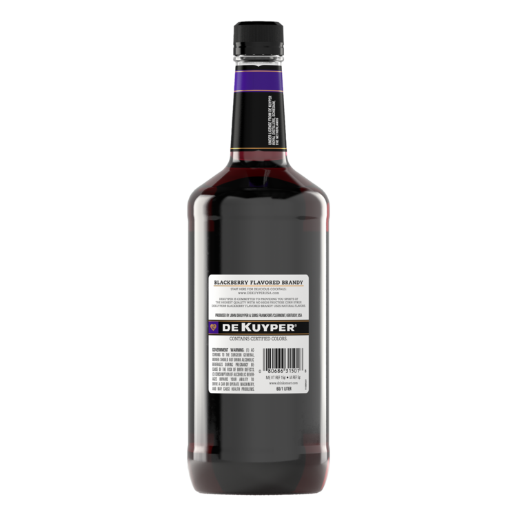 Dekuyper Blackberry Flavored Brandy 60 - 1.0L - Back