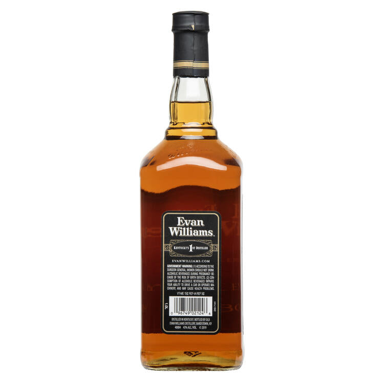 Evan Williams Straight Bourbon Black Label 86 - 1.0L - Back