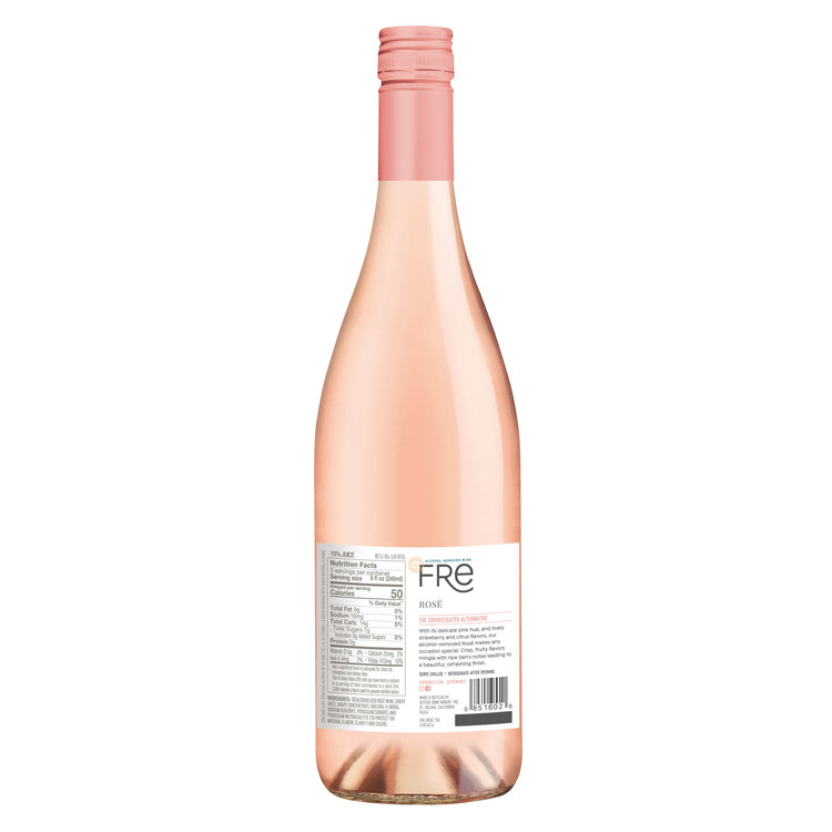 Fre Rose Wine Alcohol Removed - 750ML - Back