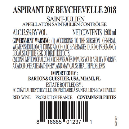 Aspirant De Beychevelle Saint Julien 2018 - 750ML
