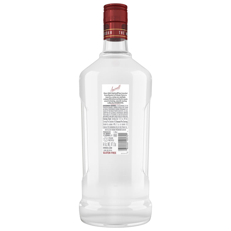 Smirnoff Vodka 80 - 1.75L - Back