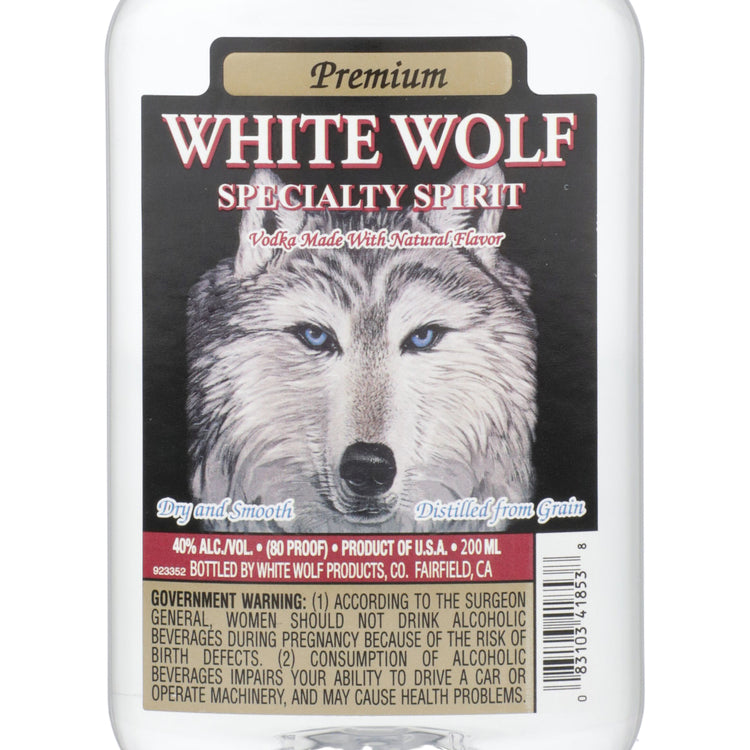White Wolf Vodka 80 - 200ML - Front Label
