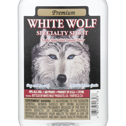 White Wolf Vodka 80 - 200ML - Front Label