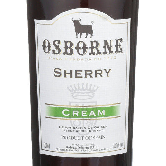 Osborne Sherry Cream - 750ML - Front Label
