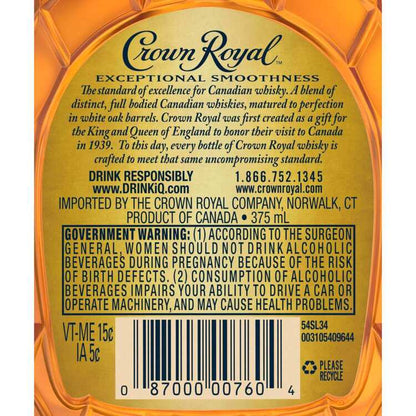 Crown Royal Canadian Whisky Fine Deluxe 80 - 375ML