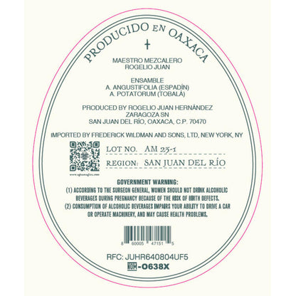 Agua Magica Mezcal Joven 80 - 750ML - Back Label