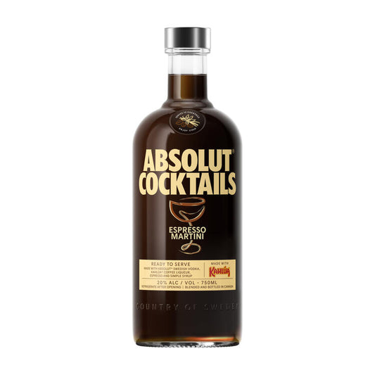 Absolut Espresso Martini Cocktail 40 - 750ML - Front