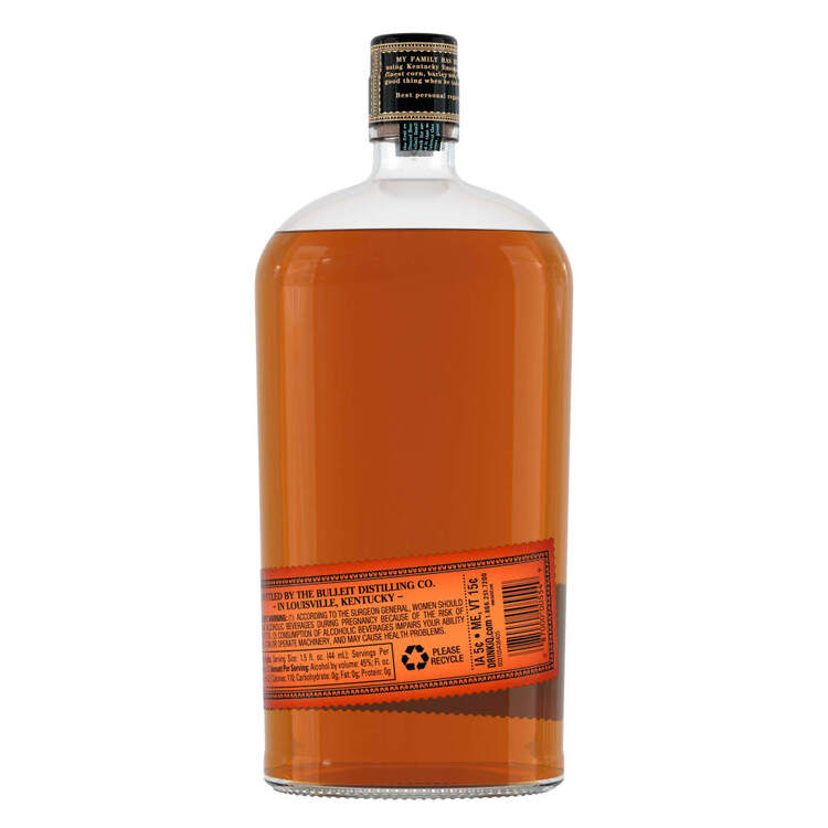 Bulleit Straight Bourbon Frontier Whiskey 6 Yr 90 - 1.0L - Back