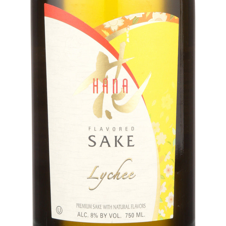 Hana Lychee Flavored Sake - 750ML - Front Label