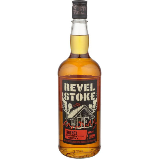 Revel Stoke Cinnamon Flavored Whiskey Hot Box 70 - 1.0L - Front