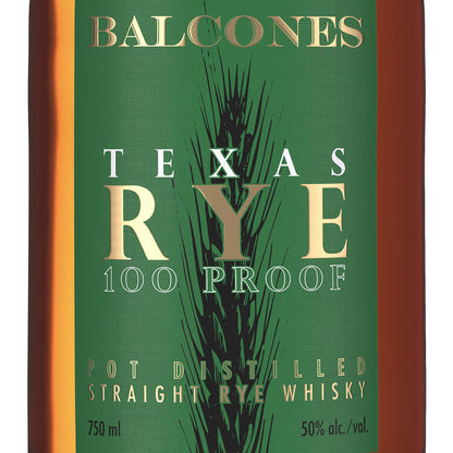 Balcones Straight Rye Whiskey Texas Rye Bottled In Bond 100 - 750ML - Front Label
