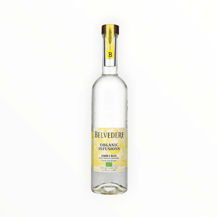 Belvedere Organic Infusions Lemon & Basil Flavored Vodka 80 - 1.0L - Front