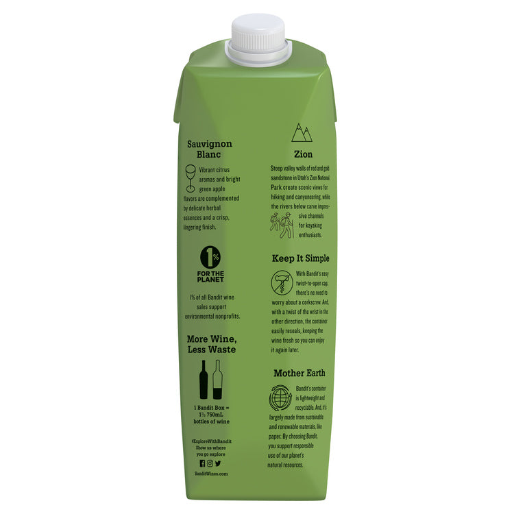 Bandit Sauvignon Blanc California - 1.0L - Back