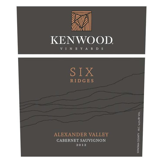 Kenwood Cabernet Sauvignon Six Ridges Alexander Valley - 750ML - Back
