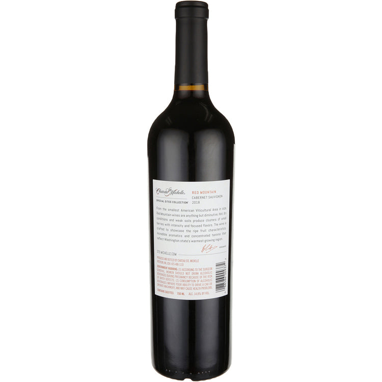 Chateau Ste. Michelle Cabernet Sauvignon Red Mountain 2018 - 750ML - Back
