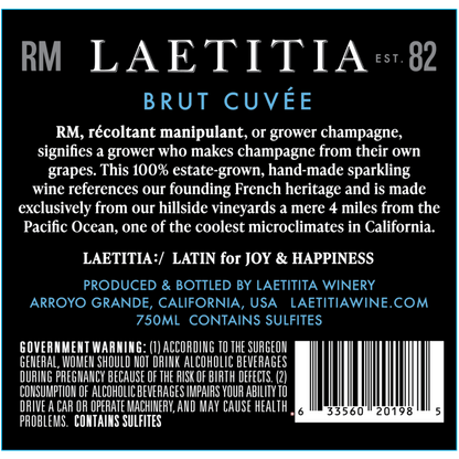 Laetitia Brut Cuvee Rm Arroyo Grande Valley - 750ML
