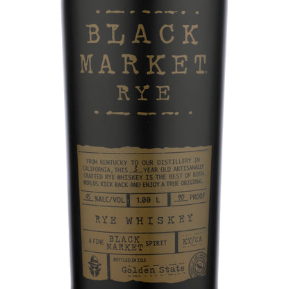 Black Market Spirits Rye Whiskey 3 Yr 90 - 1.0L