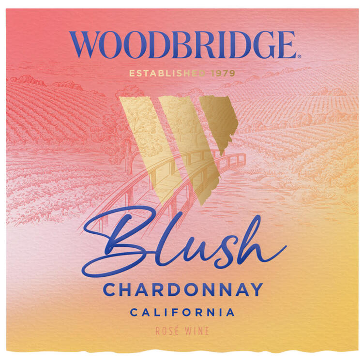 Woodbridge Rose Wine Blush Chardonnay California - 750ML - Front Label