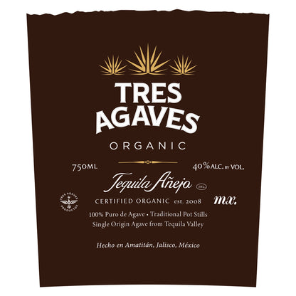 Tres Agaves Tequila Anejo 80 - 750ML
