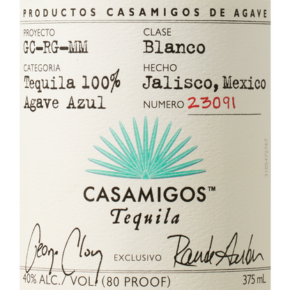 Casamigos Tequila Blanco 80 - 375ML - Front Label