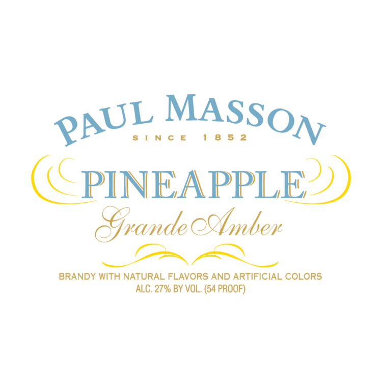 Paul Masson Pineapple Flavored Brandy Grande Amber 54 - 1.75L - Front Label