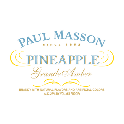 Paul Masson Pineapple Flavored Brandy Grande Amber 54 - 1.75L - Front Label