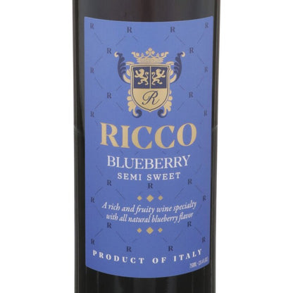 Ricco Blueberry Flavored Wine - 750ML - Front Label