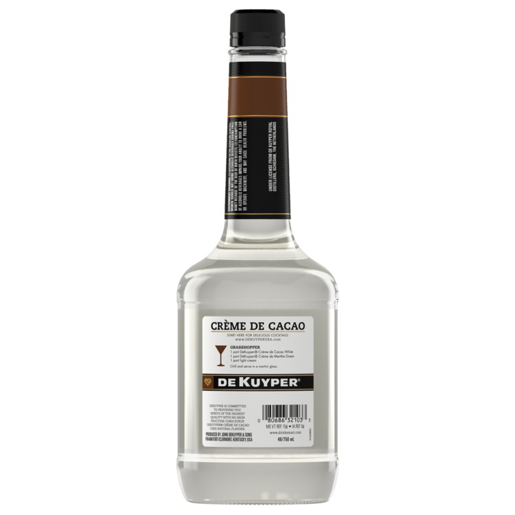 Dekuyper Creme De Cacao White 48 - 750ML - Back