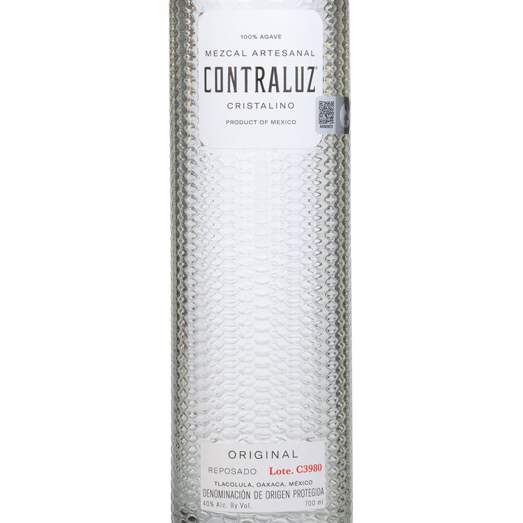 Contraluz Mezcal Artesanal Reposado Cristalino 80 - 700ML - Front Label
