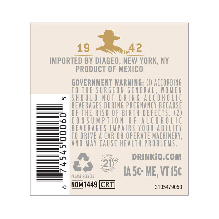 Don Julio Tequila Reposado 80 - 375ML - Back Label
