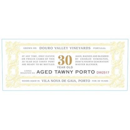 Dow's Porto Tawny 30 Yr - 750ML - Front Label