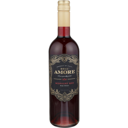 Bell'Amore Midnight Red Semi-Sweet Italy - 750ML - Front
