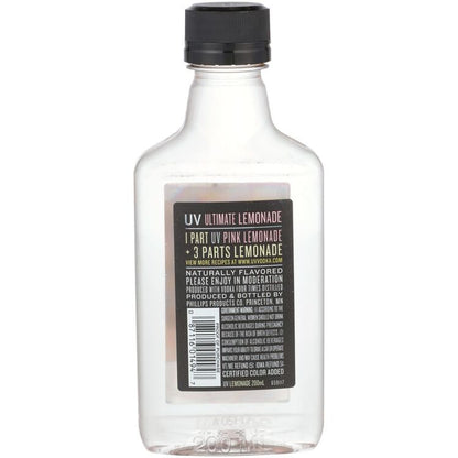 Uv Pink Lemonade Flavored Vodka 60 - 200ML - Back