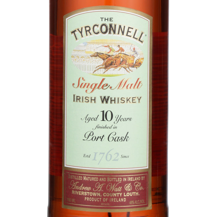 The Tyrconnell Single Malt Irish Whiskey Port Cask Finish 10 Yr 92 - 750ML - Front Label