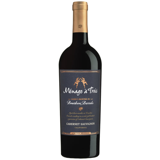 Menage A Trois Cabernet Sauvignon Aged 3 Months In Bourbon Barrels Lim - 750ML - Front