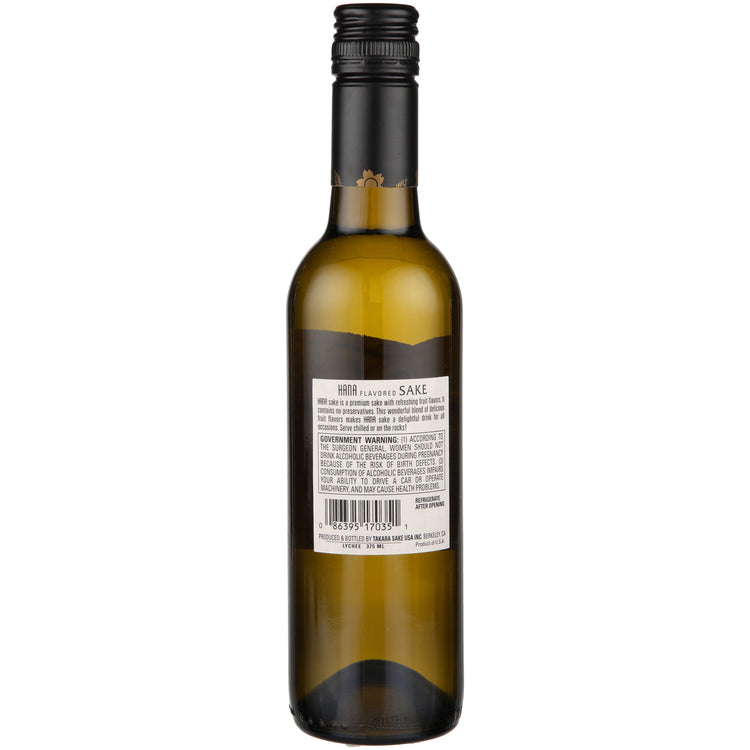 Hana Lychee Flavored Sake - 375ML - Back