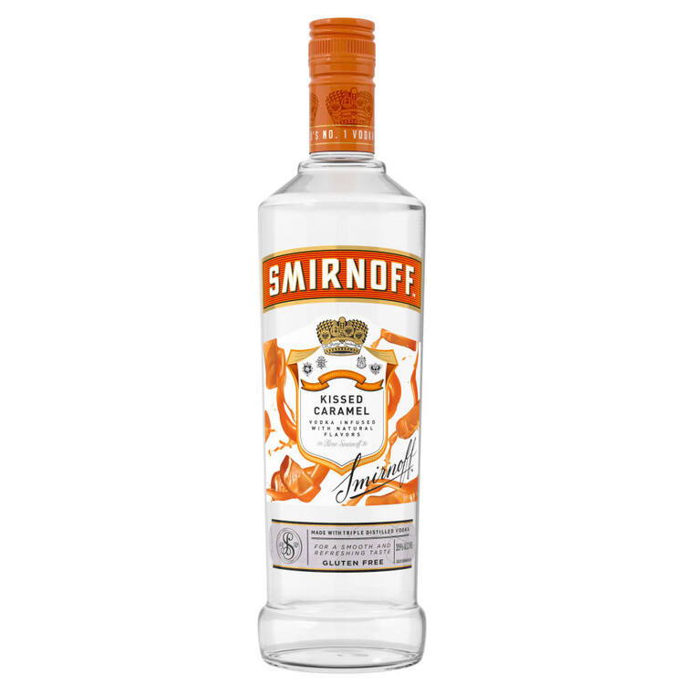 Smirnoff Caramel Flavored Vodka Kissed Caramel 60 - 750ML - Front