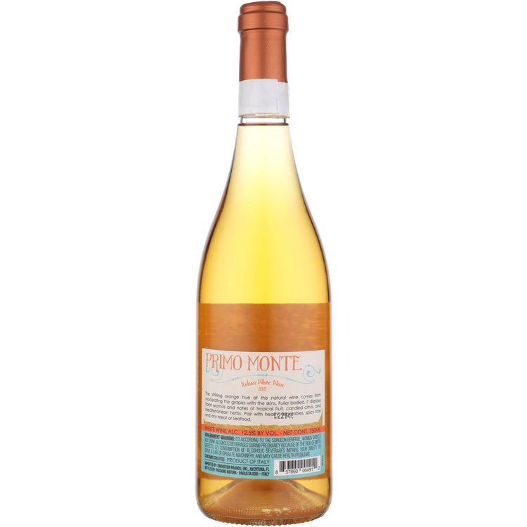 Primo Monte Vino Bianco Skin Fermented Natural Italy - 750ML - Back