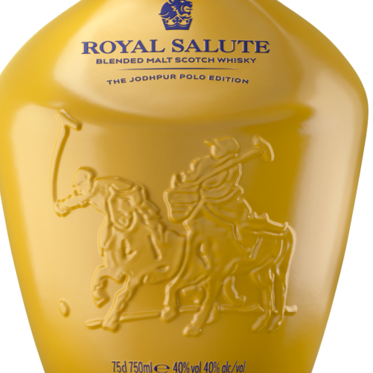 Royal Salute Blended Malt Scotch The Jodhpur Polo Edition 21 Yr 80 - 750ML - Front Label