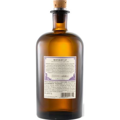 Monkey 47 Dry Gin Schwarzwald 94 - 750ML - Back