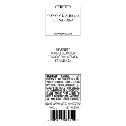 Ceretto Nebbiolo D'Alba Bernardina 2021 - 750ML