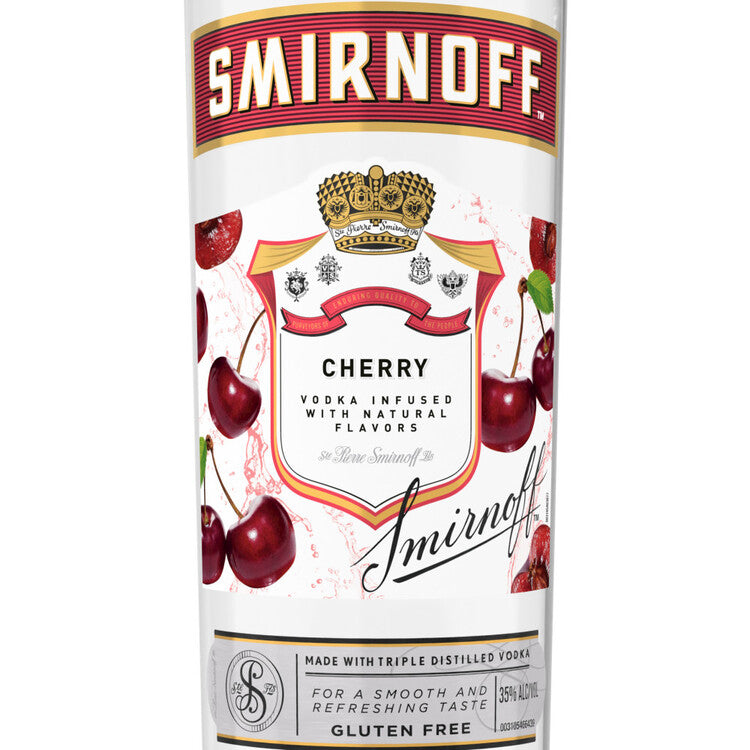 Smirnoff Vodka Cherry Flavored 60 - 750ML - Front Label