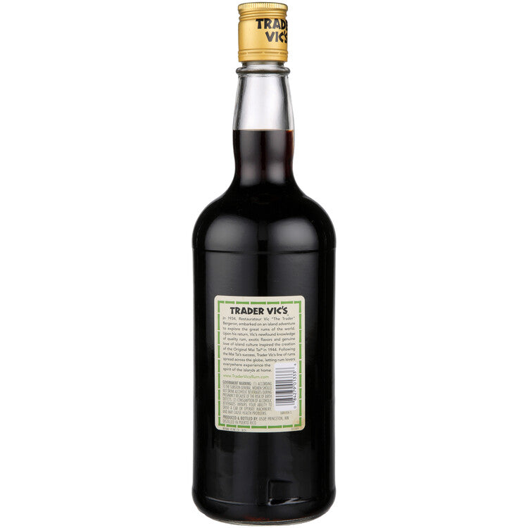 Trader Vic's Dark Rum 80 - 1.0L - Back