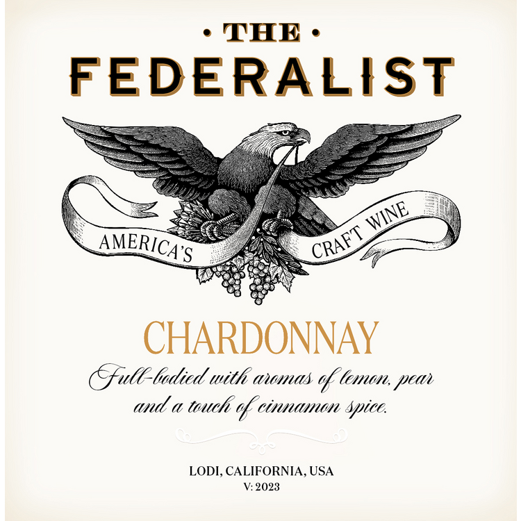 The Federalist Chardonnay Santa Barbara County - 750ML - Front Label