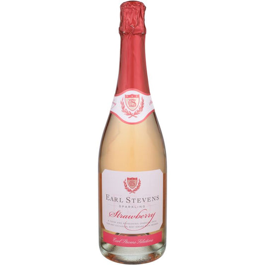 Earl Stevens Sparkling Strawberry Flavored Wine - 750ML - Front