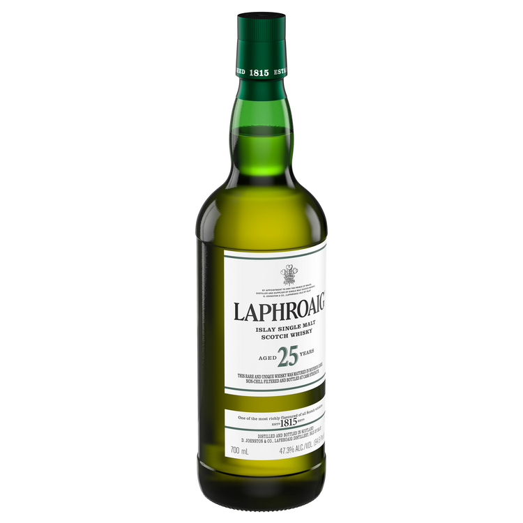 Laphroaig Single Malt Scotch Cask Strength 25 Yr 94.6 - 700ML - Front Label