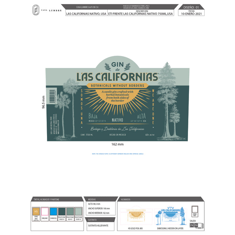 Las Californias Gin Nativo 84 - 750ML