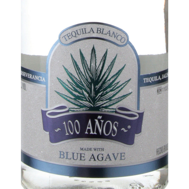 100 Anos Tequila Blanco Made With Blue Agave 80 - 750ML - Front Label