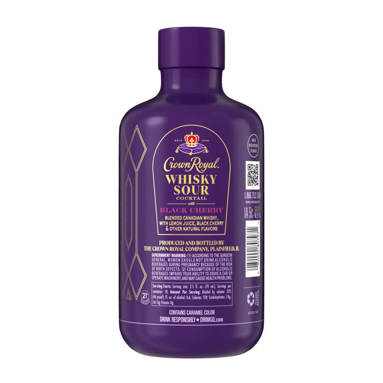 Crown Royal Whiskey Sour Black Cherry 46 - 750ML - Back